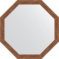 Зеркало Evoform Octagon 69х69 BY 3663 в багетной раме - Сухой тростник 51 мм — фото 1, Мебель для ванной
