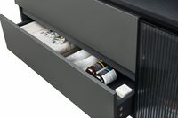 Тумба с раковиной Orans BC-2055-1000L 100 2055100L подвесная Темно-серая — фото 10, Мебель для ванной