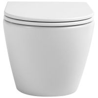 Унитаз Sintesi Evi SIN-TS-EVI-151WM подвесной Белый матовый с сиденьем Микролифт — фото 4, Подвесные унитазы