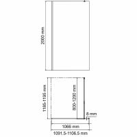 Душевая перегородка WasserKRAFT Rossel 110 профиль Серебристый стекло прозрачное арт-28W46 — фото 4, Душевые перегородки