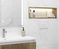 Товар: Керамогранит Ceradim Statuario Justice Grey белый полированный 80х80 см - фото 8 Керамогранит Ceradim Statuario Justice Grey белый полированный 80х80 см — фото 8, Керамогранит