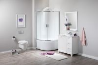 Душевой уголок Aquanet SE-900Q-Short 90x90 профиль Хром стекло с узором — фото 3, Душевые уголки четверть круга