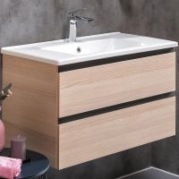 Тумба под раковину Boheme Armadi Art Capolda 85 849-085-LW подвесная Light Wood — фото 1, Мебель для ванной