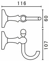 Крючок Art&Max Antic AM-E-2686BQ Бронза — фото 3, Крючки для полотенец