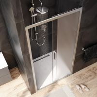 Душевая дверь AM.PM Gem Solo 110 W90G-110-1-195MM профиль Хром матовый стекло матовое-прозрачное — фото 3, Раздвижные душевые двери