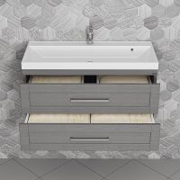 Тумба под раковину СанТа Венера 100 221021 подвесная Дуб серый — фото 3, Тумбы под раковину