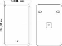 Зеркало Art&Max Vita AM-Vit-500-800-DS-F с подсветкой с сенсорным выключателем — фото 7, Мебель для ванной