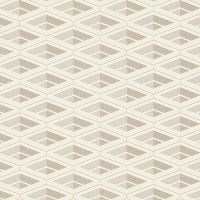 Обои Zambaiti Parati Vision 76025 Винил на флизелине (0,70*10,05) Белый/Бежевый, Геометрия/Ромб — фото 1, Обои для стен