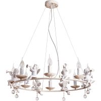 Люстра Artelamp Amur A1133SP-8WG Белая с золотом — фото 1, Люстры