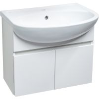 Тумба под раковину Runo Лада 60 00-00001368 подвесная Белая — фото 1, Тумбы под раковину