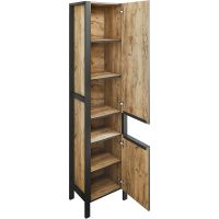 Товар: Шкаф пенал Sanflor Гард 2 43 С22584 Дуб крафт золотой Черный - фото 2 Шкаф пенал Sanflor Гард 2 43 С22584 Дуб крафт золотой Черный — фото 2, Пеналы для ванной комнаты