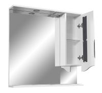 Товар: Зеркало со шкафом Stella Polar Сильва 80/С SP-00000206 с подсветкой Белое - фото 4 Зеркало со шкафом Stella Polar Сильва 80/С SP-00000206 с подсветкой Белое — фото 4, Зеркальные шкафы в ванную