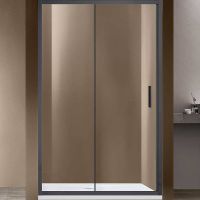 Душевая дверь Vincea Garda 115 VDS-1G115CLGM профиль Вороненая сталь стекло прозрачное — фото 1, Раздвижные душевые двери