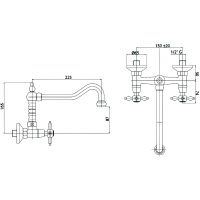 Смеситель для кухни Cezares Nostalgia-LLP-03/24 Золото 24 карат — фото 3, Смесители