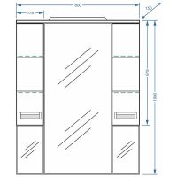 Товар: Зеркало со шкафом Stella Polar Фиора 80 SP-00000210 Белое - фото 6 Зеркало со шкафом Stella Polar Фиора 80 SP-00000210 Белое — фото 6, Мебель для ванной