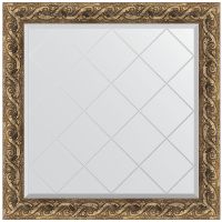 Зеркало Evoform Exclusive-G 86х86 BY 4313 с гравировкой в багетной раме - Фреска 84 мм — фото 1, Мебель для ванной