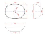 Товар: Раковина-чаша Montebianco Loreto Cinque 400 55 12023 Белая - фото 8 Раковина-чаша Montebianco Loreto Cinque 400 55 12023 Белая — фото 8, Раковины