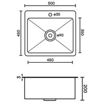 Товар: Кухонная мойка Fabia 50х45 50453 Сатин - фото 9 Кухонная мойка Fabia 50х45 50453 Сатин — фото 9, Кухонные мойки