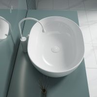 Раковина-чаша Esbano Coral-N 49 ESRNCORANW Белая глянцевая — фото 5, Раковины накладные