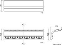Карниз Европласт 1.50.164 2000x126x126 мм — фото 3, Карнизы