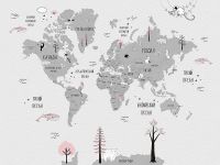 Товар: Фреска детская Ortograf Little Friends 34376 Фактура бархат FX Флизелин (4*3) Серый, Карты - фото 2 Фреска детская Ortograf Little Friends 34376 Фактура бархат FX Флизелин (4*3) Серый, Карты — фото 2, Фрески