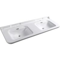 Раковина Kerasan Waldorf 150 4143K1bi/cr*1 двойная Белая — фото 1, Раковины