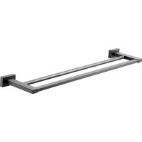 Полотенцедержатель Belz B904 B90409 двойной Вороненая сталь — фото 1, Полотенцедержатели