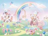 Фреска детская Ortograf Little Friends 34395 Фактура бархат FX Флизелин (4*3) Разноцветный, Мультимедия — фото 2, Фрески