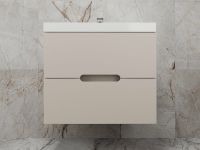 Тумба под раковину Style Line Матис 70 ЛС-00002309 подвесная Крем — фото 2, Мебель для ванной