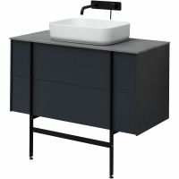 Тумба под раковину Allen Brau Reality 100 1.32007.AM подвесная Антрацит матовый — фото 12, Тумбы под раковину