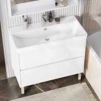 Товар: Тумба под раковину Aquaton Сканди 90 1A251901SD010 Белая - фото 5 Тумба под раковину Aquaton Сканди 90 1A251901SD010 Белая — фото 5, Мебель для ванной