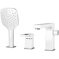 Смеситель на борт ванны Gappo G17-8 G1117-8 Белый Хром — фото 1, Смесители на борт ванны