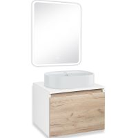 Товар: Тумба под раковину Runo Бари 60 00-00001374 подвесная Крафт дуб Белая - фото 22 Тумба под раковину Runo Бари 60 00-00001374 подвесная Крафт дуб Белая — фото 22, Тумбы под раковину