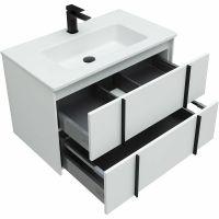 Тумба под раковину Allen Brau Reality 80 1.32005.WM подвесная Белая матовая — фото 9, Мебель для ванной