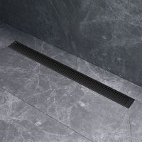 Душевой лоток AM.PM MasterFlow 80 с Черной матовой решеткой Cut Gradient арт-W01SC-P11-080-01BM — фото 3, Душевые лотки