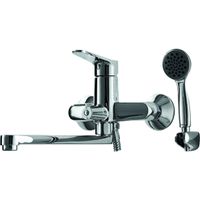 Смеситель для ванны Bravat Eco F6111147C-LB универсальный Хром — фото 1, Смеситель для ванны