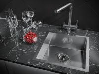 Кухонная мойка Paulmark Aller 44 Uni PM904444-BS Брашированная сталь — фото 3, Кухонные мойки