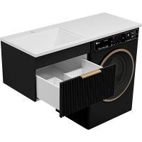 Тумба с раковиной Brevita Enfida 120 L УТ000016096 подвесная Черная матовая — фото 4, Мебель для ванной