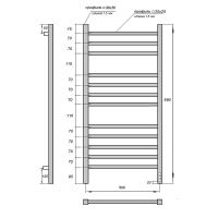 Товар: Электрический полотенцесушитель Point Вега PN71850B П12 500x1000 диммер справа Черный - фото 3 Электрический полотенцесушитель Point Вега PN71850B П12 500x1000 диммер справа Черный — фото 3, Электрические полотенцесушители
