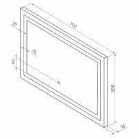 Зеркало Континент Rimini 700х500 ЗЛП680 с подсветкой с сенсорным выключателем — фото 11, Зеркала в ванную комнату