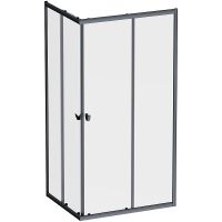 Душевой уголок AM.PM Sunny 100х80 W87G-403-10080-BT профиль Черный матовый стекло прозрачное — фото 1, Прямоугольные душевые уголки