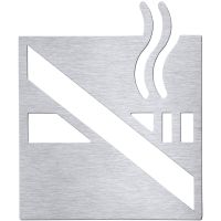 Табличка Курить запрещено Bemeta Hotel 111022055 Хром матовый — фото 1, Таблички для санузла и общественных мест