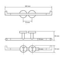 Держатель туалетной бумаги Bemeta Omega 104201072 двойной Хром — фото 2, Держатели туалетной бумаги