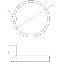 Кольцо для полотенец Haiba HB8404 Нержавеющая сталь — фото 2, Полотенцедержатели