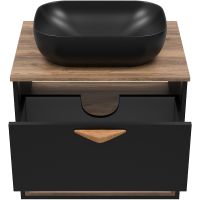 Товар: Тумба под раковину Brevita Bergen 60 BER-07060-19-02-1Я подвесная Черная матовая Дуб Галифакс олово - фото 5 Тумба под раковину Brevita Bergen 60 BER-07060-19-02-1Я подвесная Черная матовая Дуб Галифакс олово — фото 5, Мебель для ванной