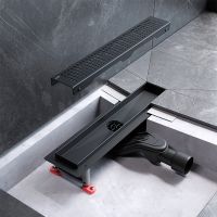 Душевой лоток AM.PM MasterFlow 40 с Черной матовой решеткой Cut Gradient арт-W01SC-P11-040-01BM — фото 10, Душевые лотки