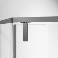 Душевой уголок Vincea Slim-N 90x90 VSP-4SN900CLGM профиль Вороненая сталь стекло прозрачное — фото 4, Душевые уголки трапеция