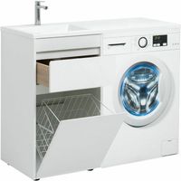 Тумба с раковиной Aquanet Токио 110 L 239298 Белая — фото 10, Тумбы с раковиной