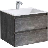 Тумба под раковину Vincea Luka 60 VMC-2L600GS подвесная G.Stone — фото 1, Тумбы под раковину
