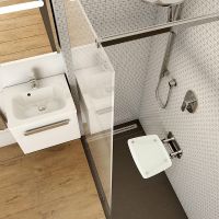 Сиденье для душа Ravak Ovo B II Opal B8F0000052 Прозрачно-белое Нержавеющая сталь — фото 4, Сиденья